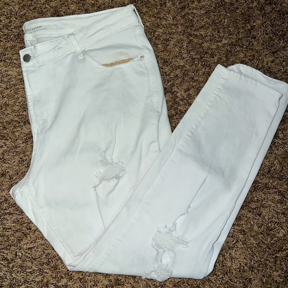 White Rockstar Mid Rise - Picture 2 of 8
